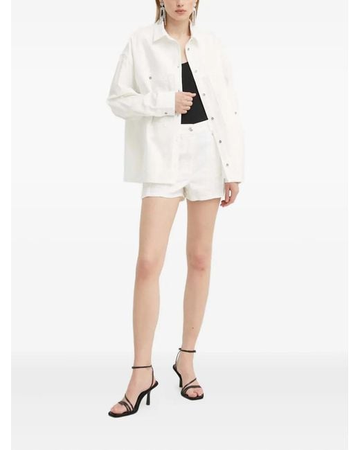 IRO White Buttoned Pollo Colar Shirt