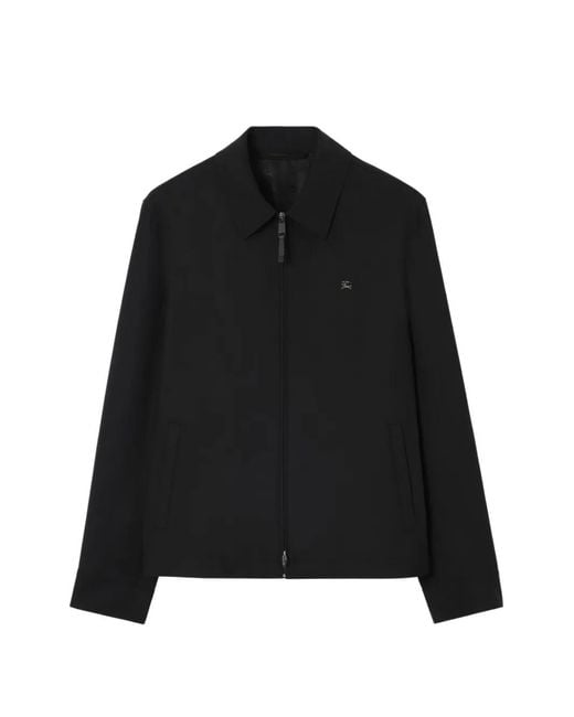 Burberry Black Wool Bloomsbury Harrington Jacket for men