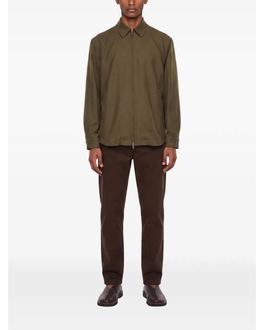 Jonathan Simkhai Green Sidney Zip-Up Collared Jacket for men