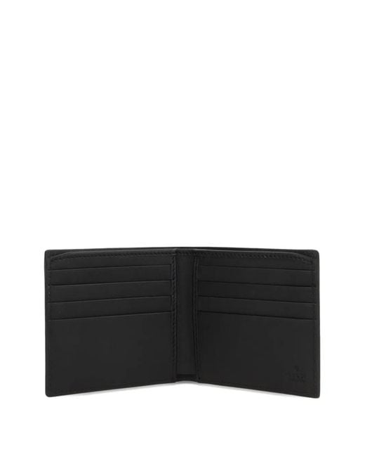 Gucci Leren Portemonnee Met Gg-Monogram in het Black voor heren