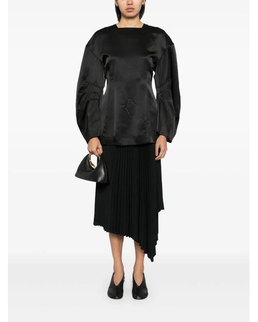 Jil Sander Black Panelled Top