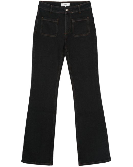Ba&sh Black Ross Mid-rise Flared Jeans