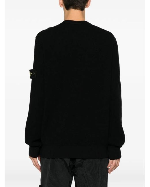 Stone Island Black Inspired Crewneck Sweater For for men
