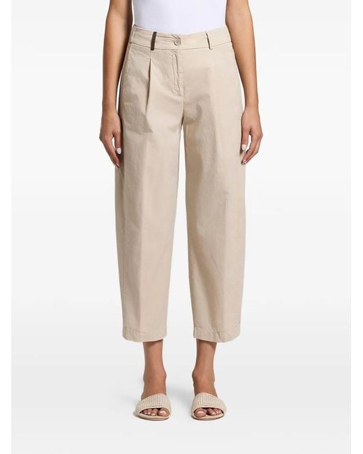 Peserico Natural Pleated Trousers