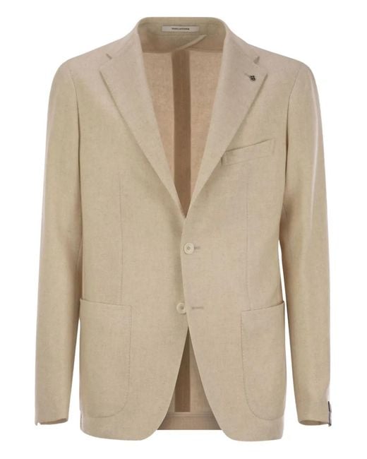 Tagliatore Natural Two-Button Patch-Pocket Blazer for men