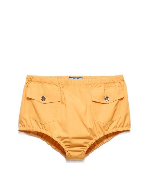 Prada Natural Poplin Shorts