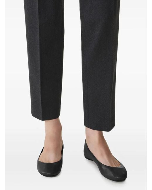 Lanvin Black Leather Ballet Flats