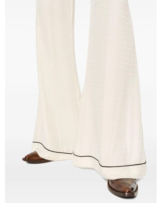 Prada ハイウエスト フレアパンツ White
