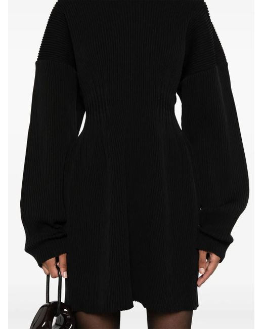 Balenciaga Black Hourglass Mini Dress