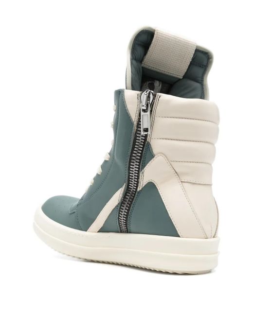 【RICK OWENS】グレー Hollywood Geobasket スニーカー Taupe & Off-White Hollywood Geobasket Sneakers by Rick Owens