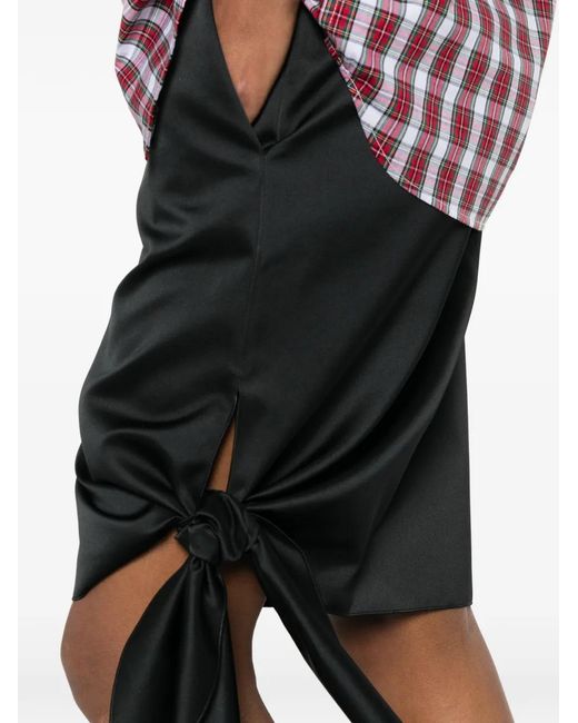 N°21 Black Knot-Detail Mini Skirt