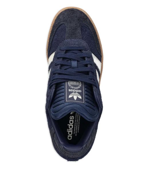 Adidas Blue Samba XLG Wildleder-Sneakers mit Streifen