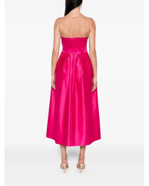 Vestido midi con detalle de lazo Nissa de color Pink