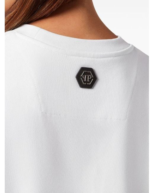 Philipp Plein Sweater Met Logoprint in het White