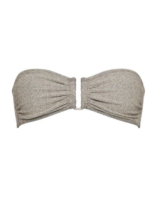 Eres Gray Flamboyant Bikini Top