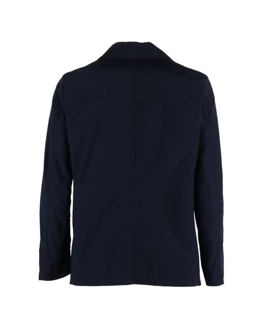 Camplin Blue Double-Breasted Storm Jacket for men