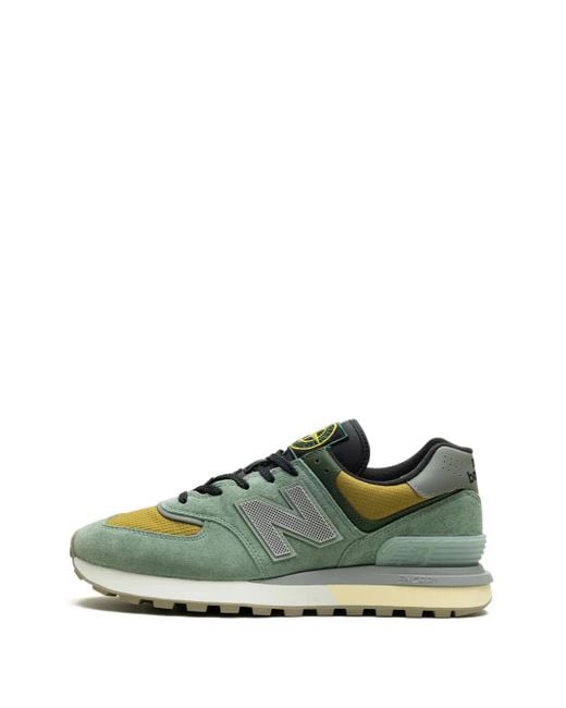 New Balance X Stone Island 574 Legacy "Light" Sneakers in Green für Herren