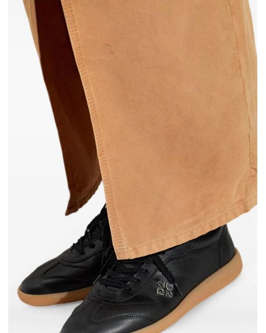 DSquared² Black Logo-Plaque Leather Sneakers