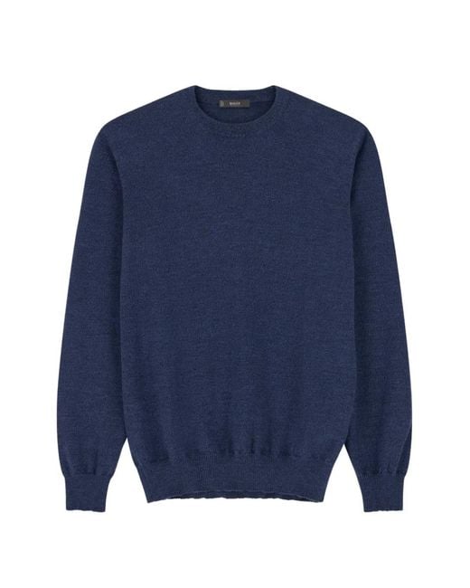 Boggi Blue Crew-Neck Jumper for men