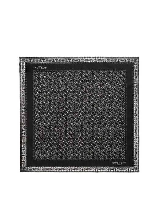 Givenchy Black Square Scarf for men