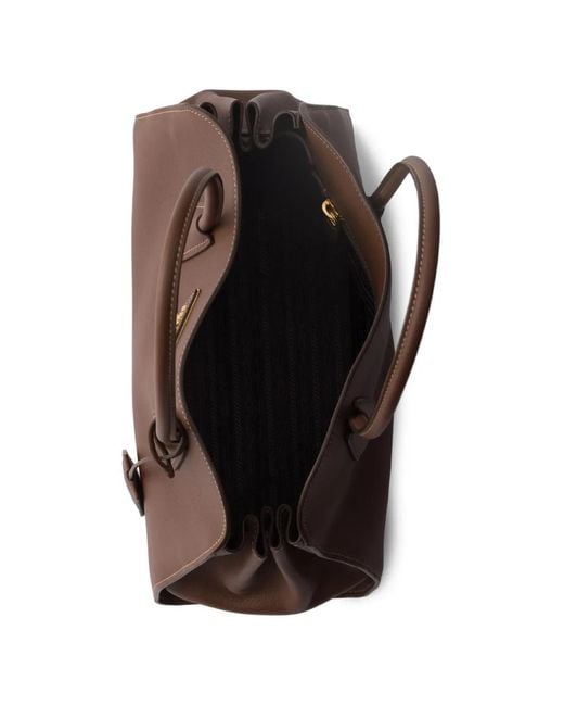 Prada Brown Medium Leather Tote Bag