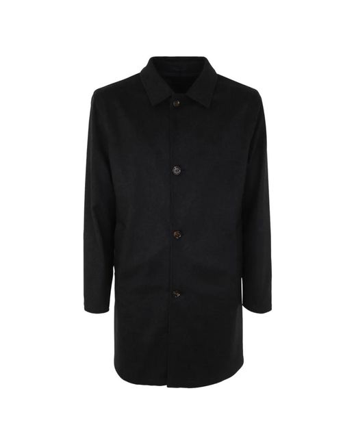 KIRED Black Button Reversible Coat for men