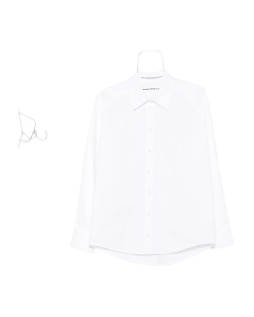 Alexander Wang White Oversized-Collar Cotton Shirt