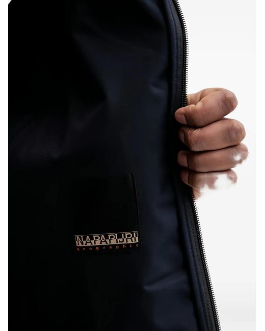 Napapijri Blue Veste A-Biois À Capuche for men