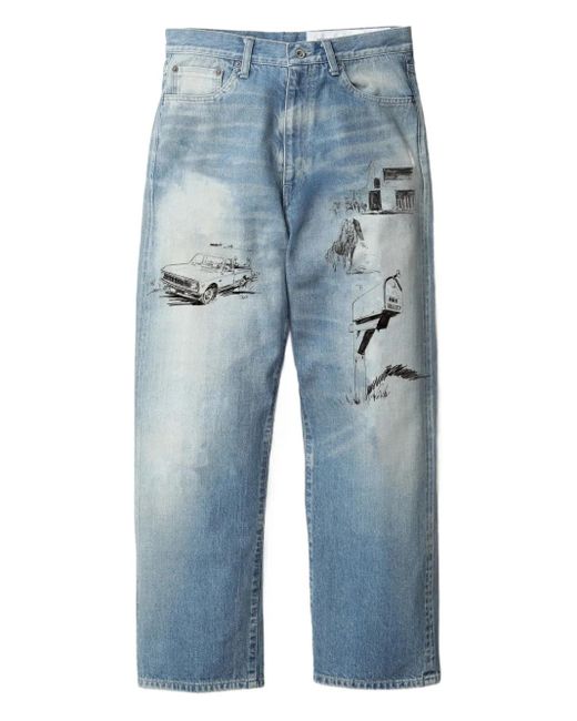 Neighborhood Blue X One Of These Days Printed Jeans for men