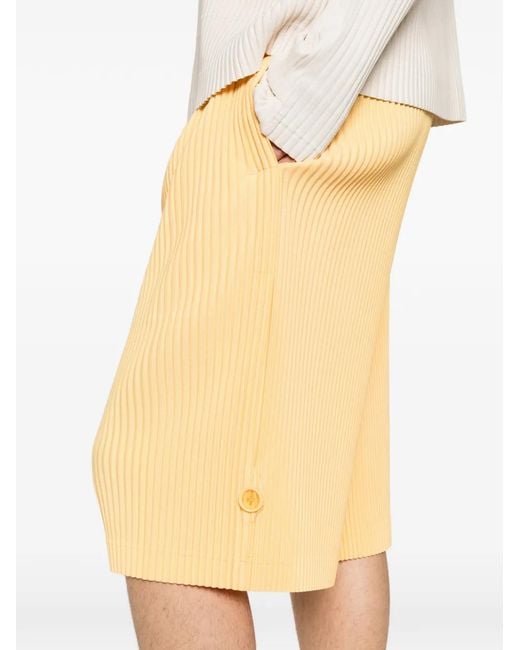 Homme Plissé Issey Miyake Yellow Short Plissé Wear Or Wrap for men