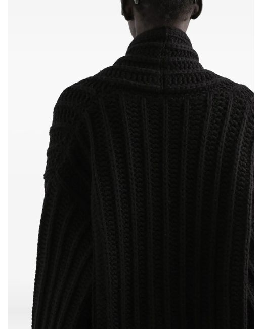 Dolce & Gabbana Black Ribbed Cardigan