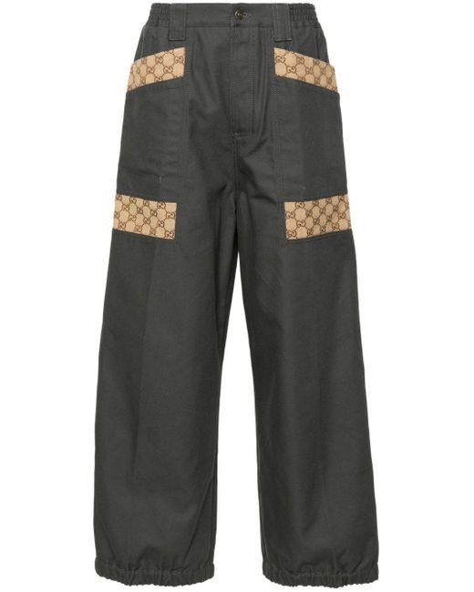 Gucci Blue GG Supreme Canvas Trousers for men