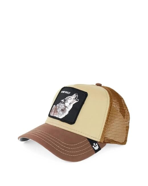 Goorin Bros Brown Lone Wolf Mesh-Panelled Cap for men