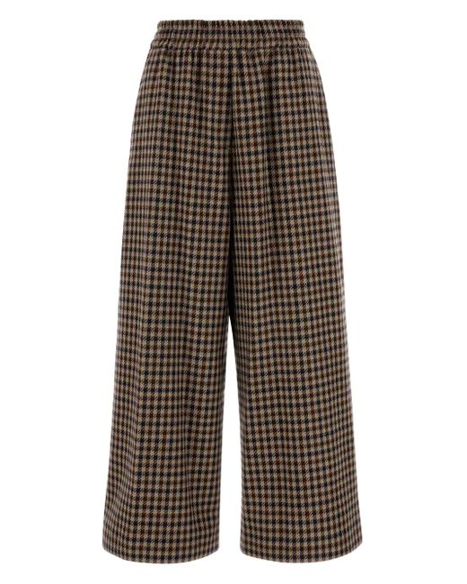 Weekend by Maxmara Gray Ebe Checked Trousers