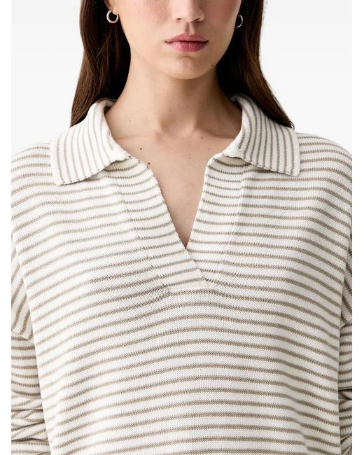 Barbour White Aylesby Cotton Polo Sweater