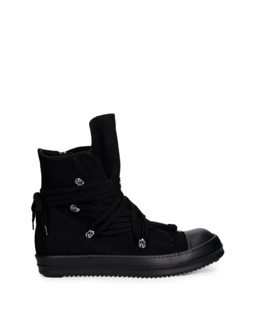 Rick Owens Black Megalace Sneakers for men