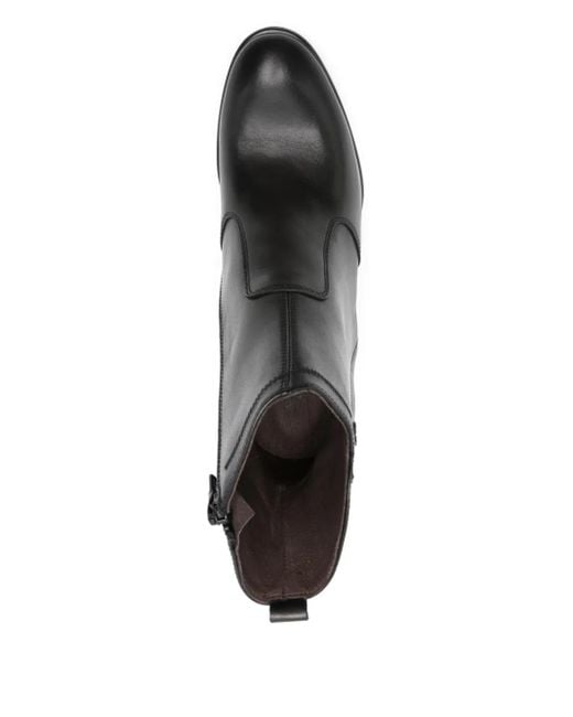 Nero Giardini Black 70Mm Zip-Detail Block-Heel Boots