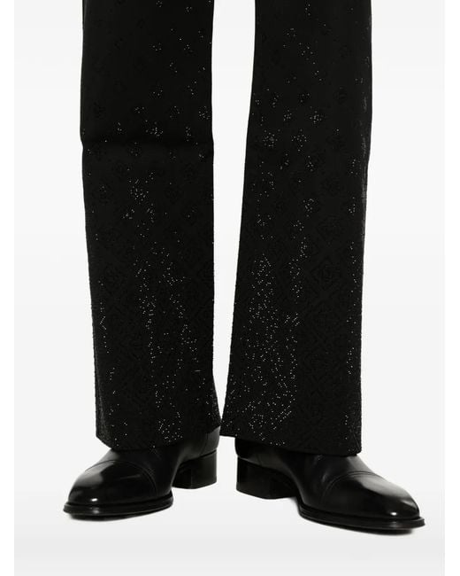 Casablanca Black Patterned Trousers for men