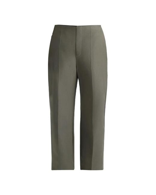 Manière De Voir Green Henri Foldover Trousers for men