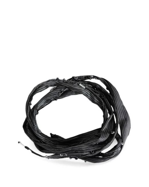SALON C. LUNDMAN Black Glass Bead-Embellished Necklace for men