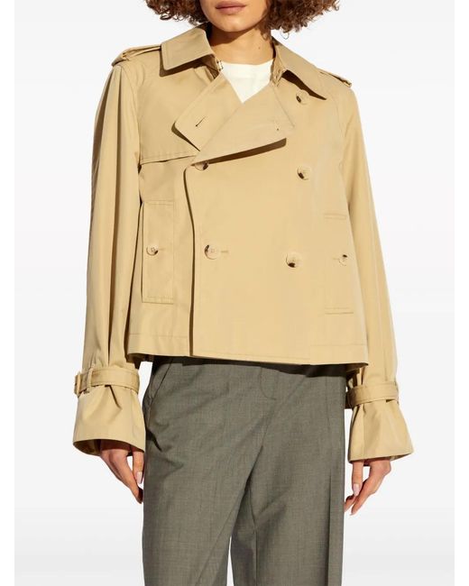 KENZO Natural Double-Breasted Flared-Sleeve Jacket