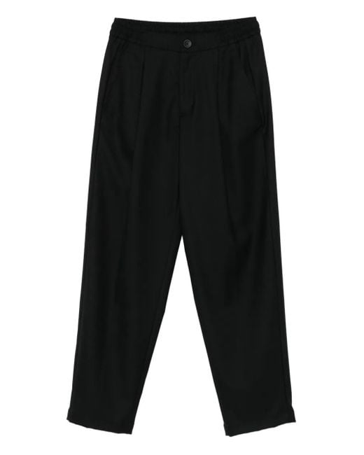 Herno Black Elastic-Waist Trousers for men