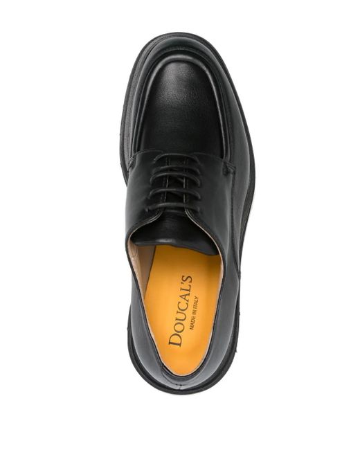 Doucal's Black Leather Loafers