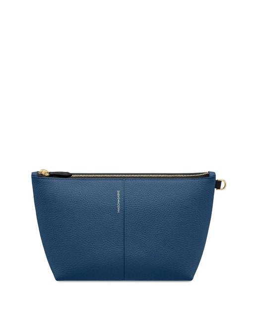 Maison De Sabre Blue Small Flaire Leather Pouch