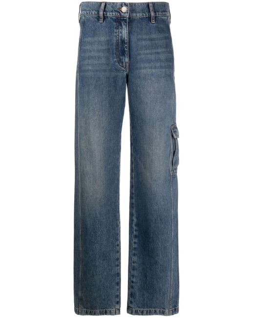 IRO Blue Nerina Straight-Leg-Jeans mit hohem Bund