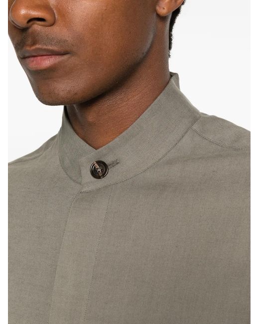 Zegna Gray Flap-Pockets Shirt Jacket for men