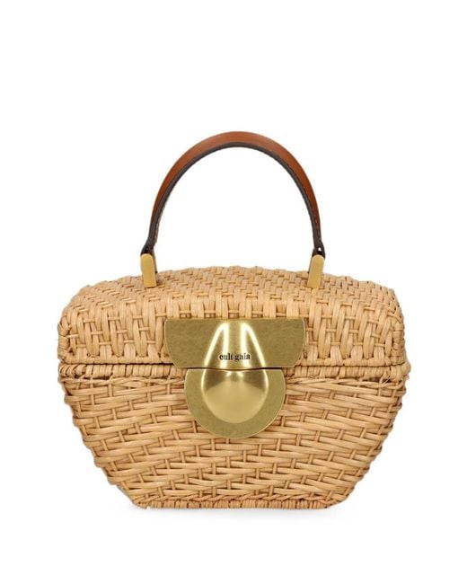Cult Gaia Metallic Woven Tote Bag