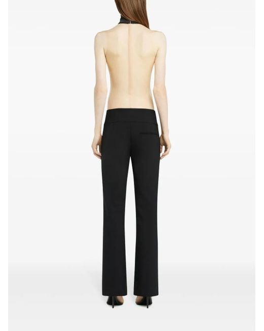 Courreges Black Belted Flared Pants