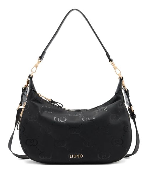 Liu Jo Black Medium Logo-print Zip Shoulder Bag