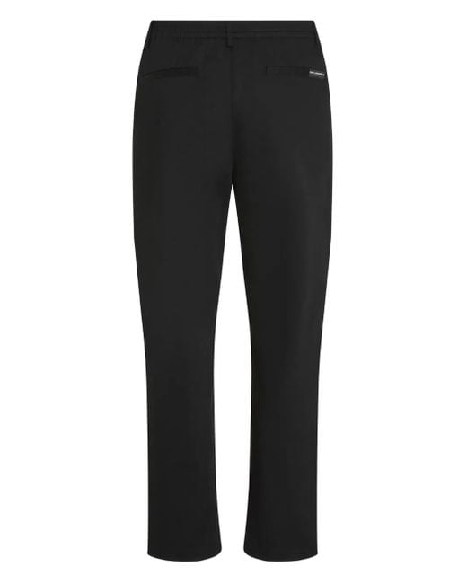 Karl Lagerfeld Black Logo-Charm Trousers for men